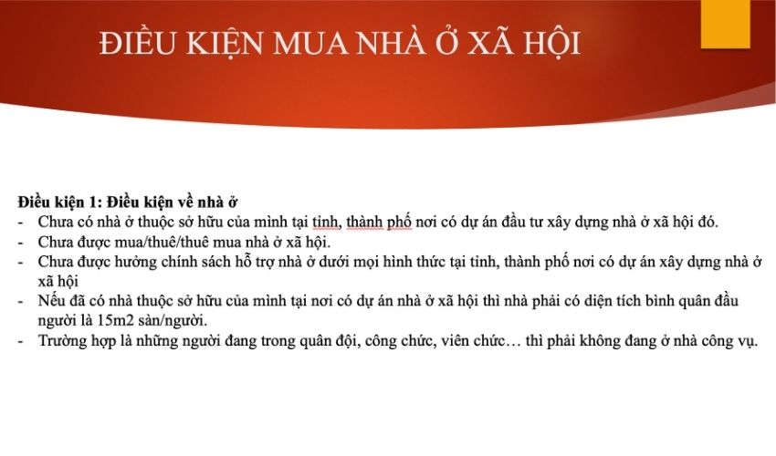 Điều kiện về nhà ở khi mua nhà ở xã hội Hải Phòng